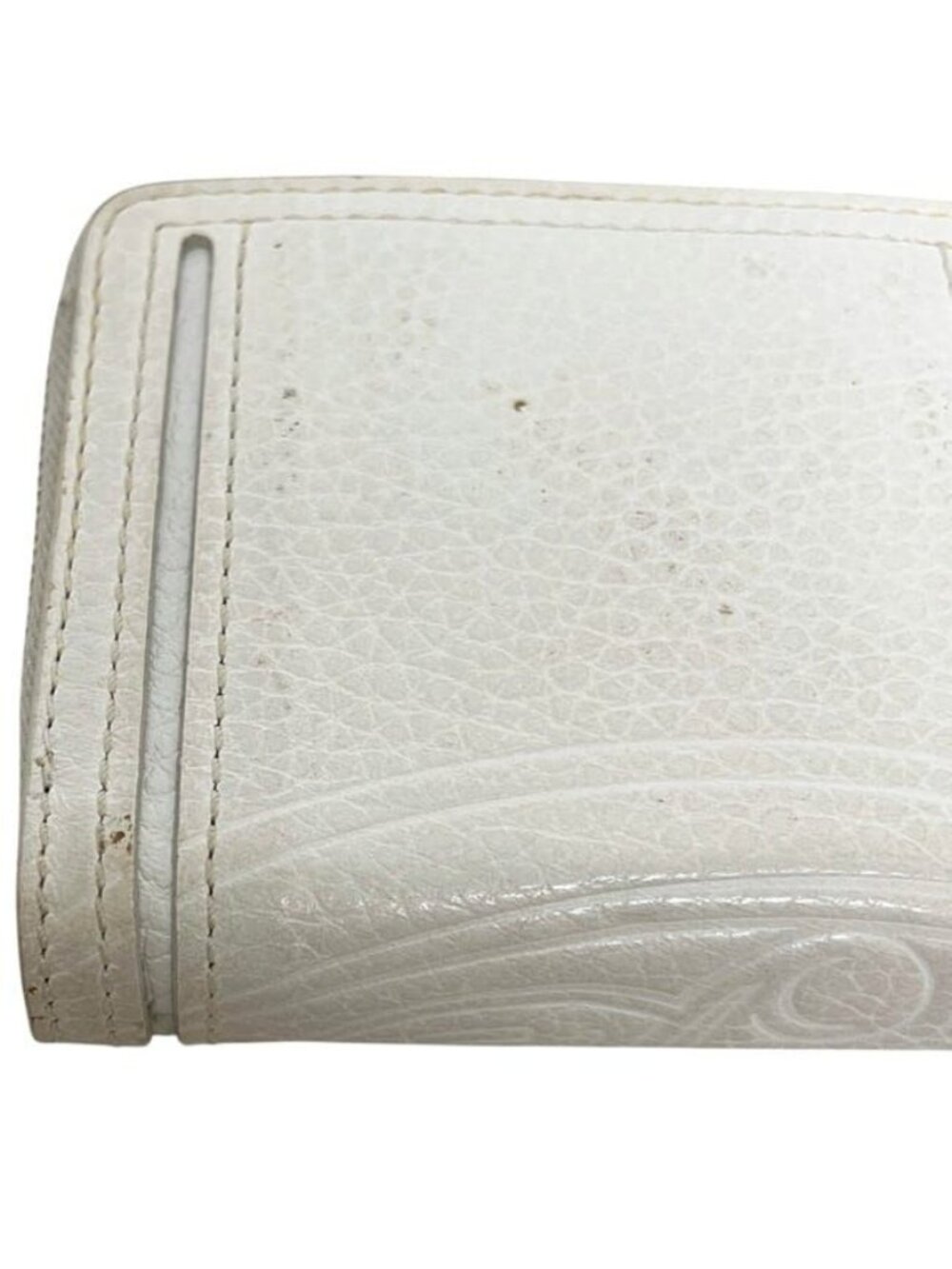 Celine Bifold Wallet White Triomphe Leather - Picture 7 of 10